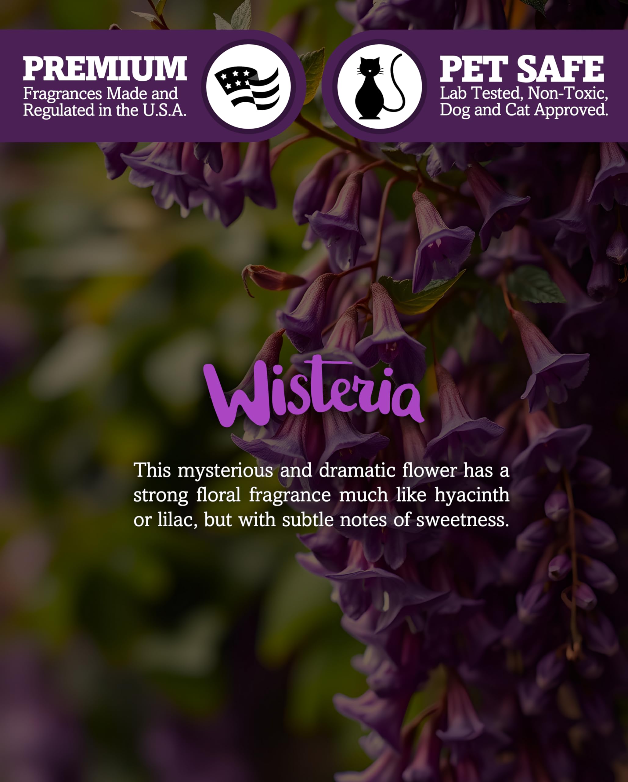 Shortie's Candle Company Pure Wisteria Wax Melts - Formula 117-1 Highly Scented 3 Oz. Bar - Made with Essential & Natural Oils -